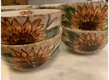 Eight Maxcera Sunflower Bowls