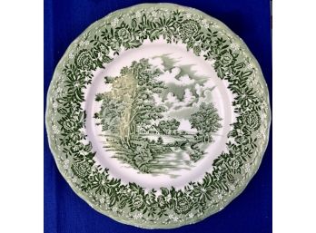 Green Staffordshire Plate Signed W.H. Grindley  Co.