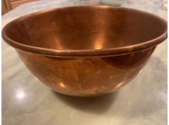 Large Copper Mixing Bowl