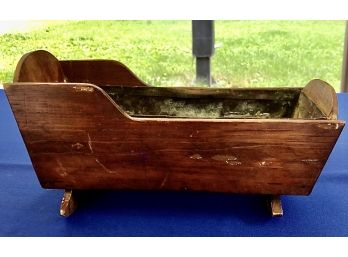 Vintage Cradle Planter - Removable Copper Lining