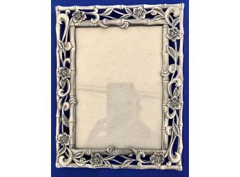 Metal Picture Frame With Dogwood Motif
