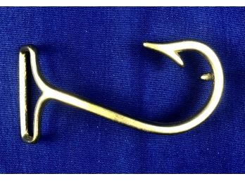 Fish Hook Brass Belt Buckle