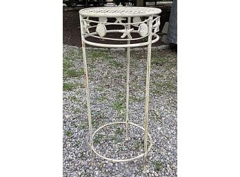 Wrought Iron Side Table With Shell Motif