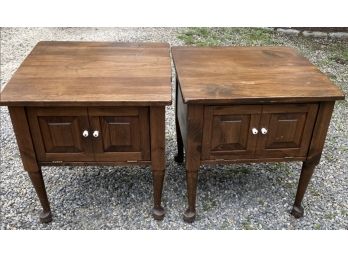 Pair Of  Wood Cabinets/Side Tables