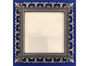 Square Metal Picture Frame With Fleur-de-lis Pattern