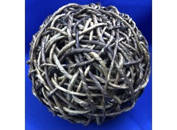 Large Wrapped Coil Sphere - Great For Tabletop Decor Or To Place In Garden Pot For Instant Decor