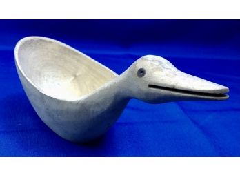 Primitive Carved Wooden Duck - Serving Bowl - Display