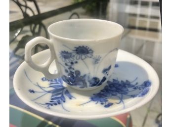 Vintage Blue & White Demitasse Teacup