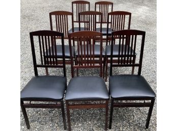 Set Of Eight Folding Chairs