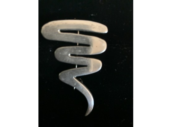 Abstract Sterling Brooch