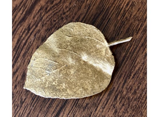 Gilded Leaf Brooch