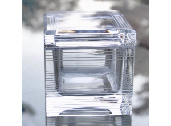 Vera Wang Crystal Trinket Box Made By Wedgewood Crystal