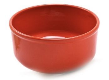 Red Pottery Dip Bowl - Signed 'Waechtersbach Spain'