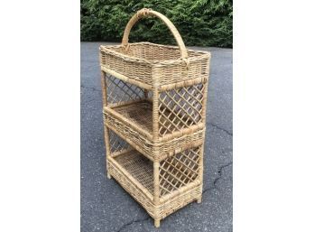 Wicker Tiered Caddy - Perfect Bar Cart