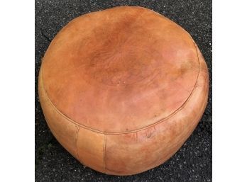 Vintage Soft Leather Moroccan Hassock