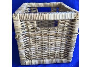 Sturdy & Useful Square Wicker Basket