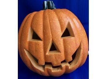 Electrified Pumpkin - Ready For Halloween - Perfect For A Window Or Front Porch