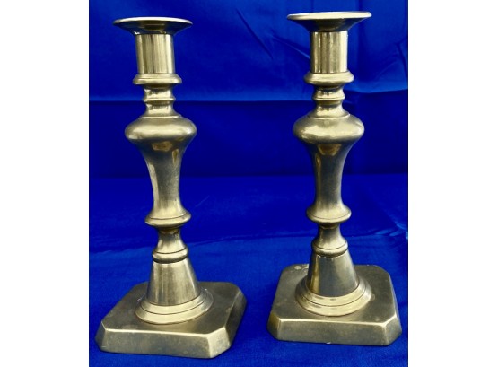 Antique English Brass Candle Holders - Circa 1870's