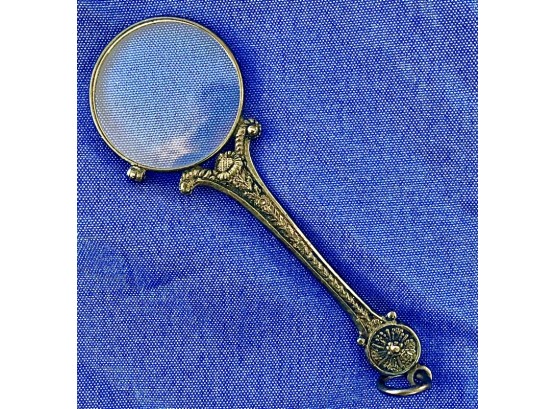 Vintage Magnifying Glass With Loop For Hanging