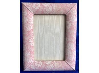 Quality Pink Fabric Frame Signed 'Breaux Arts'