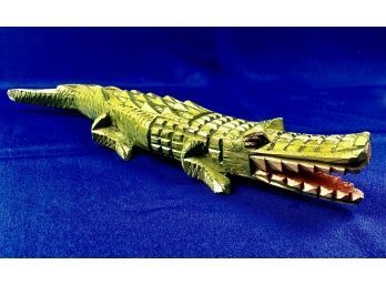 Carved Wooden Crocodile