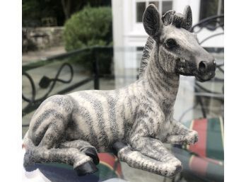 Resin Zebra Made In Italy - Signed 'Castagna - Made In Italy'