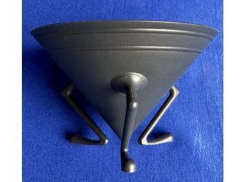 Sculptural Modern Grey Plastic Three Footed Cone Shaped Bowl - Originally Purchased At MOMA