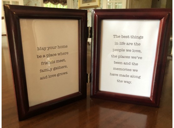 Double Hinged Cherry Wood Frame