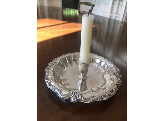 Antique Silver Plate Candleholder