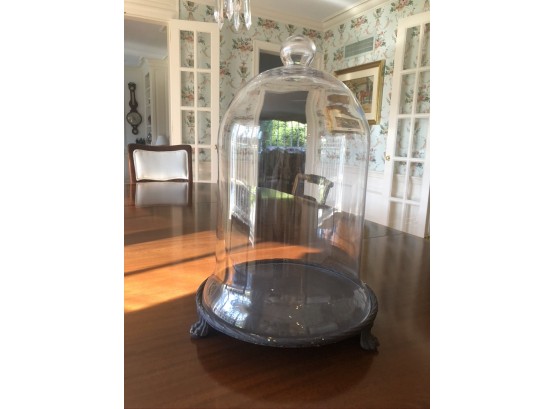 Wonderful Large Bell Cloche With Footed Platform