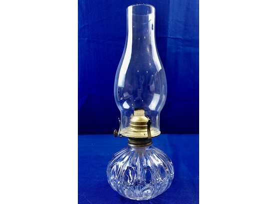 Early Austrian Glass Lantern - Signed 'Made In Austria' - Includes Chimney & Removable Wick