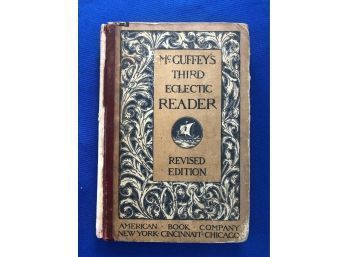 Antique Book - McGuffey's Third Eclectic Reader - Great Old Pen & Ink Illustrations