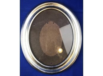 Silver Gesso Oval Frame