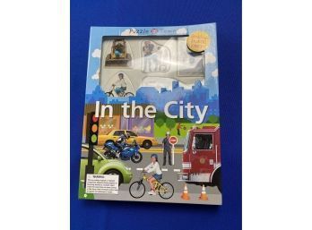 Puzzle Town In The City Book With Puzzle Pieces