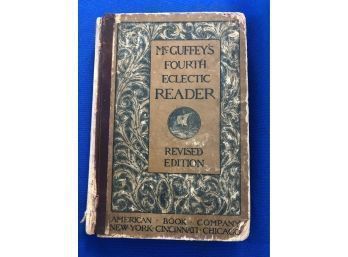 Antique Book - McGuffey's Fourth Eclectic Reader - Great Old Pen & Ink Illustrations