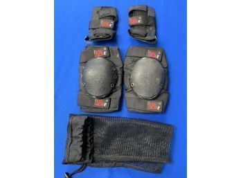 Adult Knee & Wrist Protective Pads - With Storage Pouch
