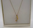 10K Gold And Clear Stone Necklace From Belden Jewlers