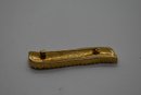 Vintage Swarovski Rectangular Pave Crystal Gold Tone Swan Signed Brooch Pin #398