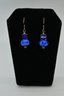 Blue Glass Earrings 2 Pairs #693