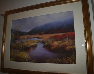 Gorgeous Pastel Painting  Signed By Artist NM Machado