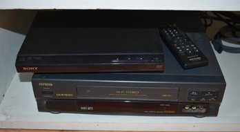 Aiwa Fx1000 VCR And Sony DVD Dvp-sr210P