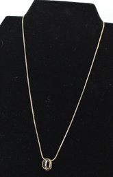 Sterling Necklace With 3 Rings #176