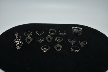 Lot Of Silver Colored Costume Rings #107