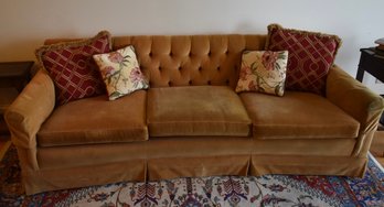 MCM Tufted Velvet Sofa