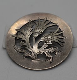 Sterling Thistle Floral Pin #480