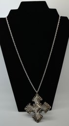 Reed & Barton Sterling 1973 Christmas Cross Necklace