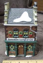 Dept  56 # 5832 Faversham Lamps & Oil (Handpainted Porcelain) W/Original Box, Heritage Village Collection, Dic