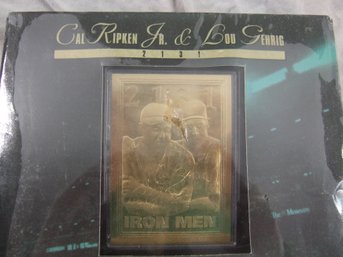Cal Ripken Jr & Lou Gehrig - 23KT Gold Trading Card -Limited Edition- Sealed