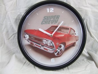 Super Chevy - Red Chevelle Wall Clock
