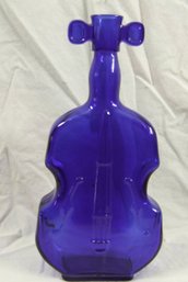 Cobalt Blue Glass Bass Instrument Vase/Decanter